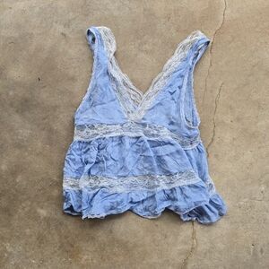 Intimately Free People Boho Lace Satin Top